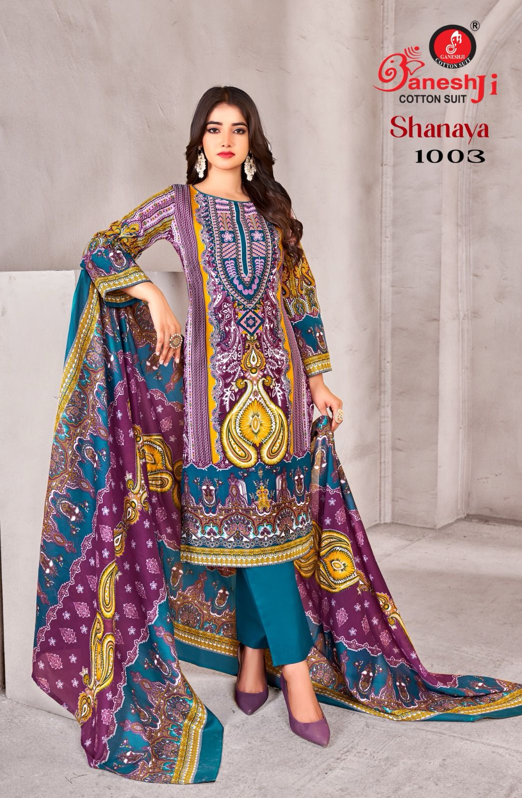 Shanaya Vol 1 By Ganeshji Karachi Cotton Dress Material Orders In India
